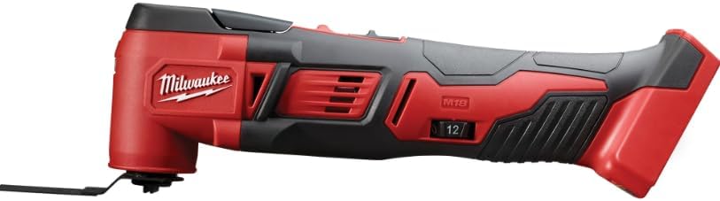 Milwaukee 2626-20 M18 18V Lithium Ion Cordless 18,000 OPM Orbiting Multi Tool with Woodcutting Blades and Sanding Pad with Sheets Included (Battery Not Included, Power Tool Only)