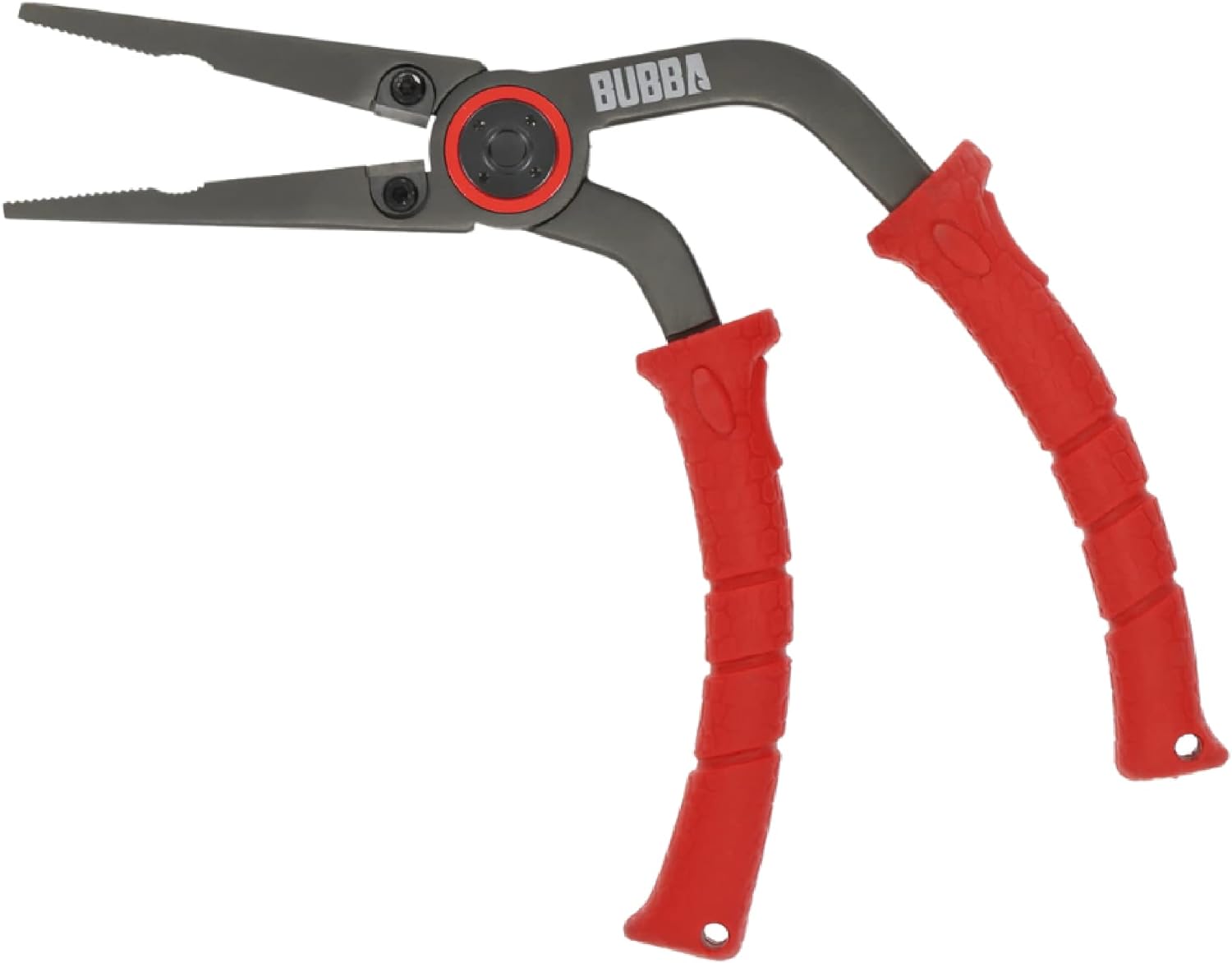 BUBBA Pistol Grip Stainless Steel Pliers, Spring Loaded with Crimping Tool and Anvil Cutter, Lanyard Hold and Sheath