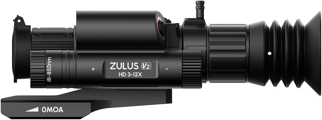 DNT Optics Zulus HD V2 Digital Day/Night Vision Scope with Infrared and Laser Rangefinder & Ballistic Calculator