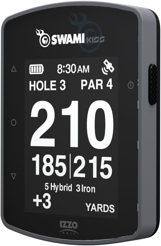 Swami KISS 2.0 Handheld Golf GPS Ragnefinder with Integrated Magnets – Grey