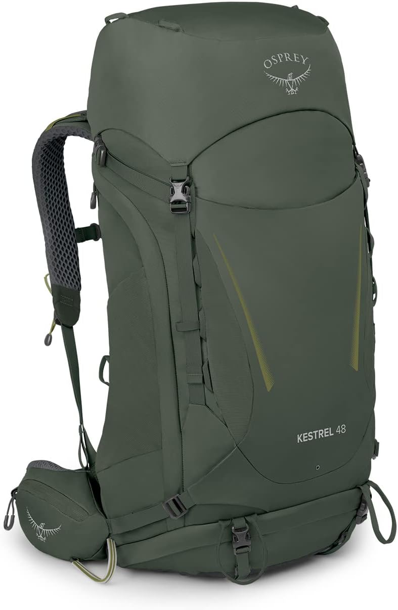 Osprey Kestrel 48L Men’s Backpacking Backpack, Bonsai Green, S/M