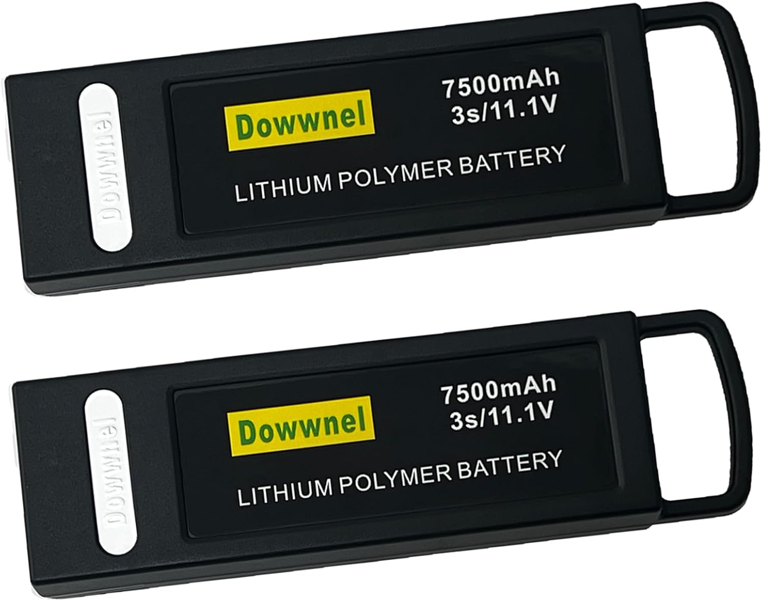 7500mAh 11.1V 3S High Capacity LiPo Battery, Extra Flight Time Drone Battery for YUNEEC Q500 / Q500+ / Q500+PRO / Q5004K / Yuneec Q500 4K Typhoon G RC Dr Quadcopter -2Pcs Black