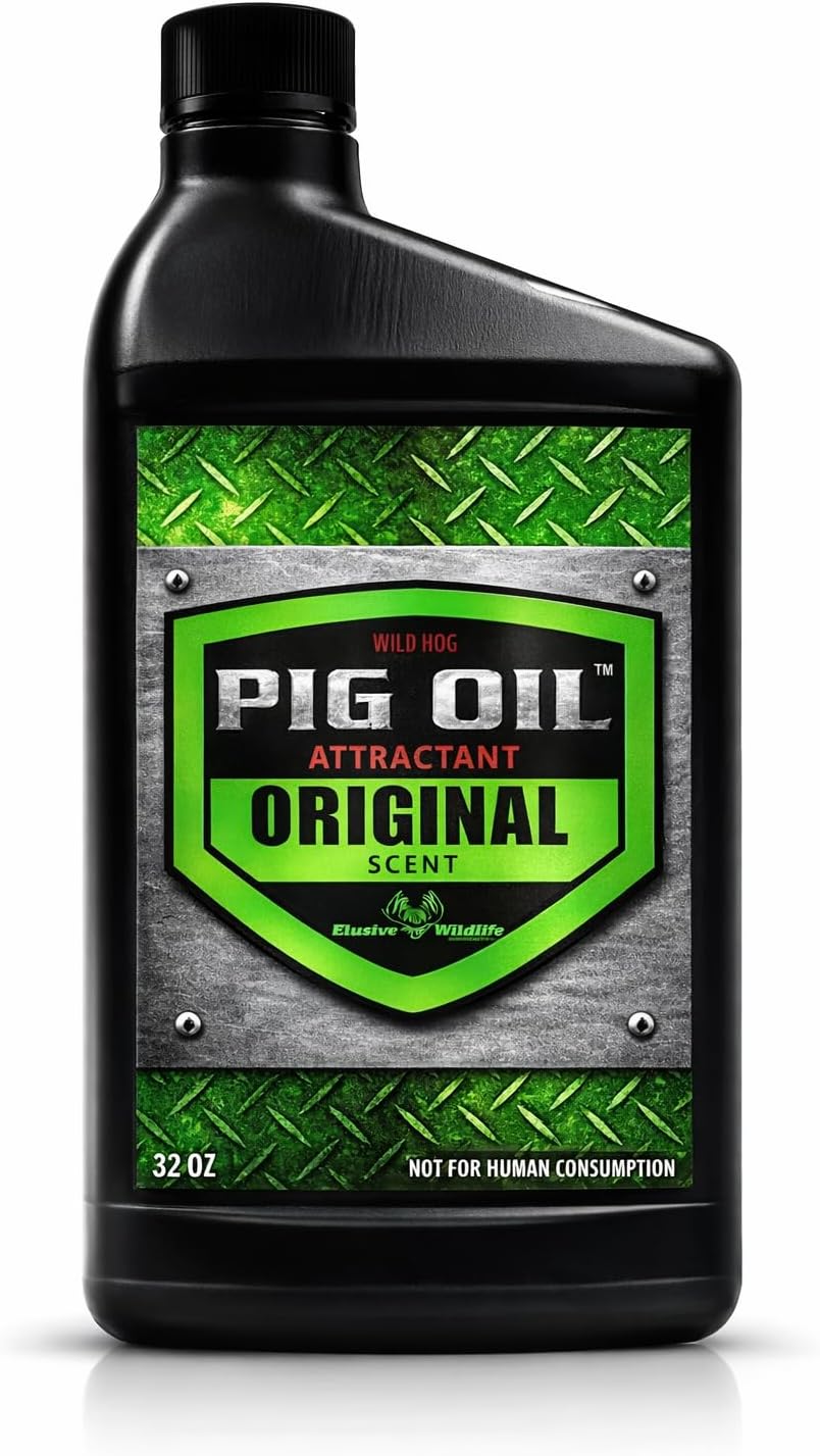 Elusive Wildlife Technologies, LP Pig Oil – Wild Hog Attractant – Long Lasting Hog Hunting Lure for attracting and harvesting Feral Hogs Around Your Feeder or Stand