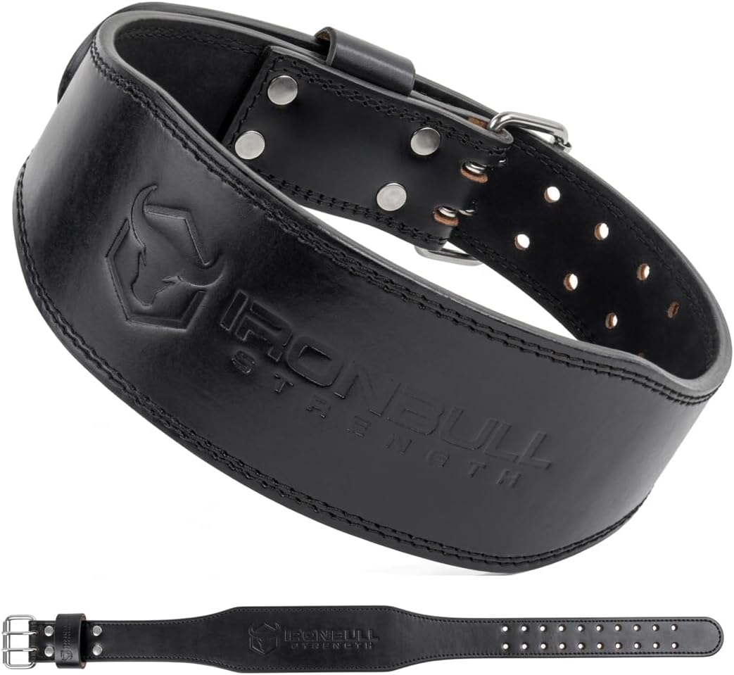 7mm Leather Weight Lifting Belt (IPF Approved) – 4” to 2” Tapered Weightlifting Belt for Powerlifting, Olympic Lifting, Gym & Workout – Back Support Belt for Men & Women