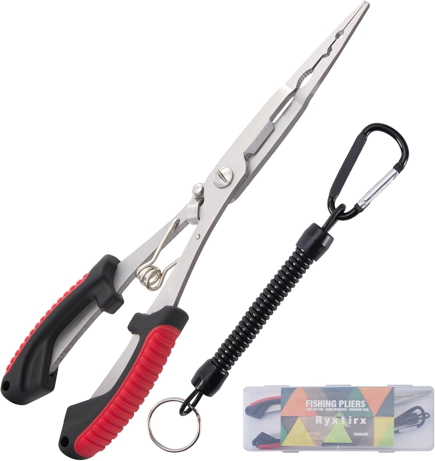 Saltwater Fishing Pliers – Stainless Steel Needle Nose Pliers, Hook Remover & Line Cutter with Non-Slip Handle, Fishing Tool for Freshwater & Saltwater
