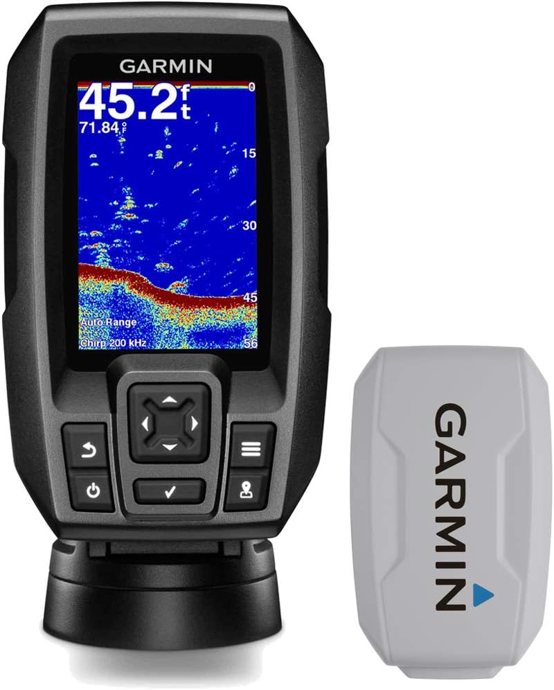 Garmin Striker 4 3.5″ Chirp Fishfinder GPS (010-01550-00) with Protective Cover