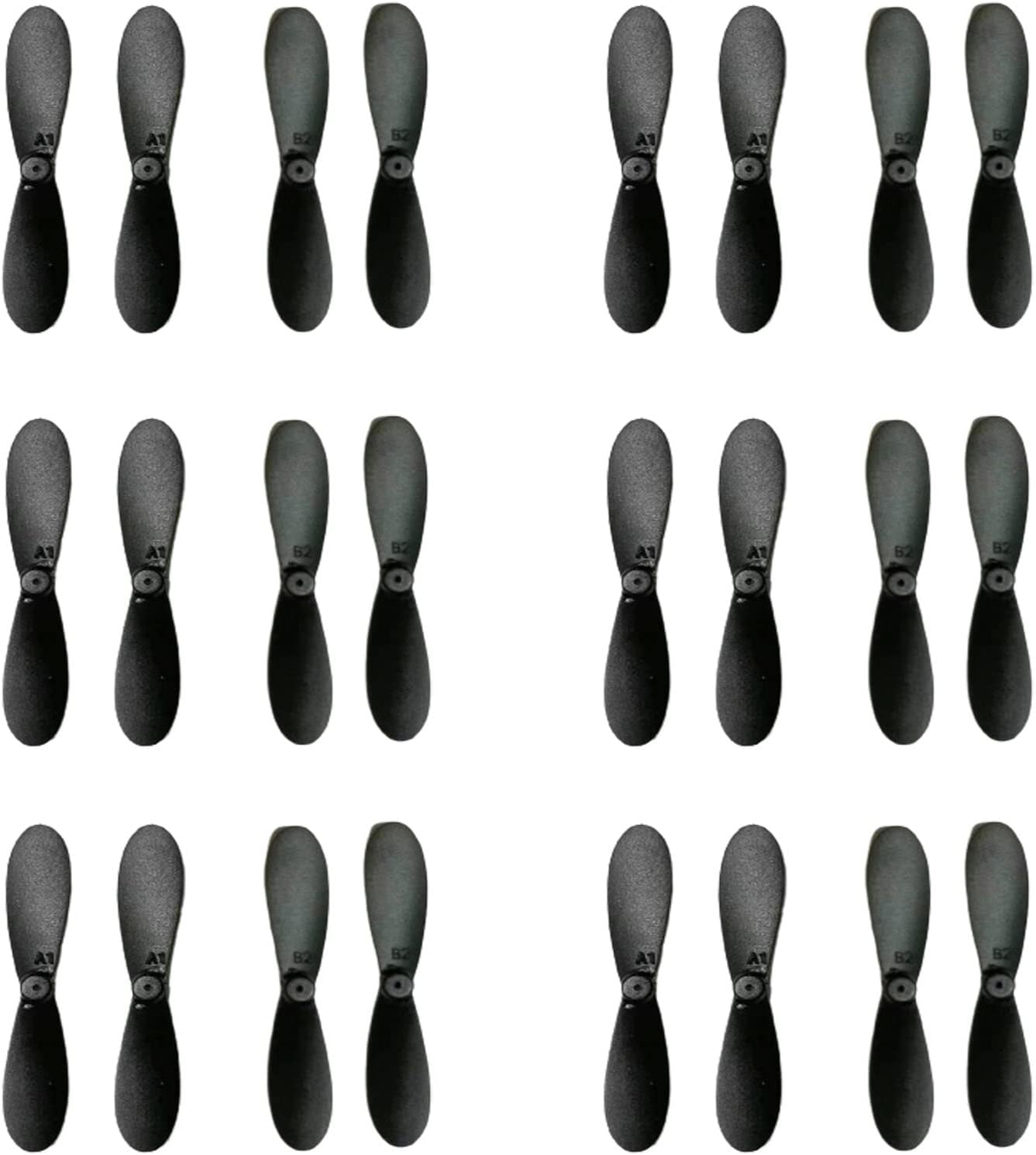 skrnrhrery mini Propeller, Suitable for RC Aircraft Special Nylon Props Central axis 0.8MM Blade length42MM Positive and Negative AB propellers mini Quadcopter Accessories (42mm)