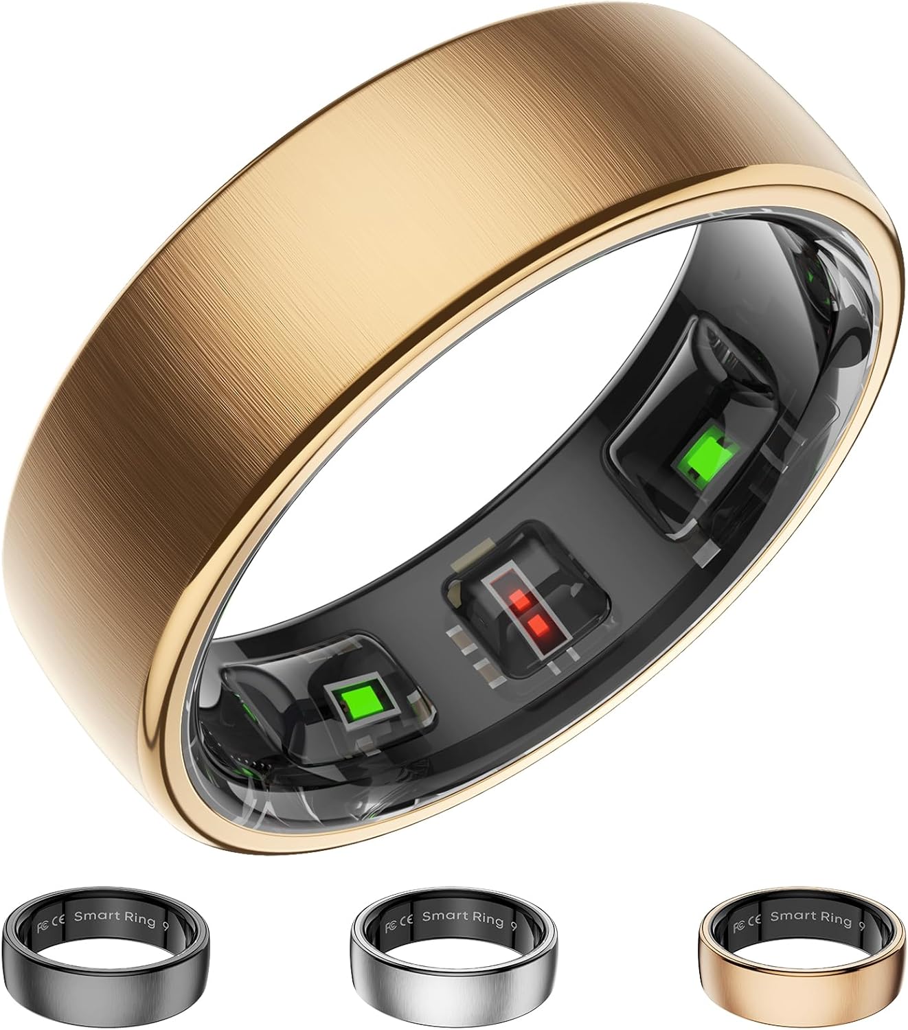 Fitness Tracker with Sleep Tracking, Smart Ring for Women Men, Activity Trackers Fitness Ring with 24/7 Heart Rate Monitor,Step Counter,Calorie Pedometer,No Subscription,for iOS Android(Rose Gold,#14)