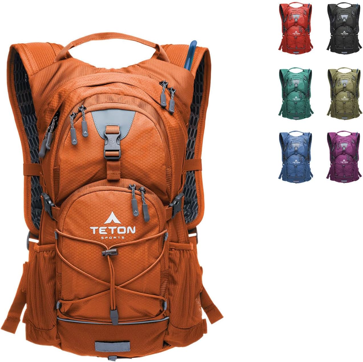 Teton Oasis/Trailrunner Hydration Backpack – Lightweight Water Pack with 2L/3L Bladder for Hiking, Running, Cycling, Biking 18L/22L Sizes – Sewn-in Rain Cover – Fits Men and Women