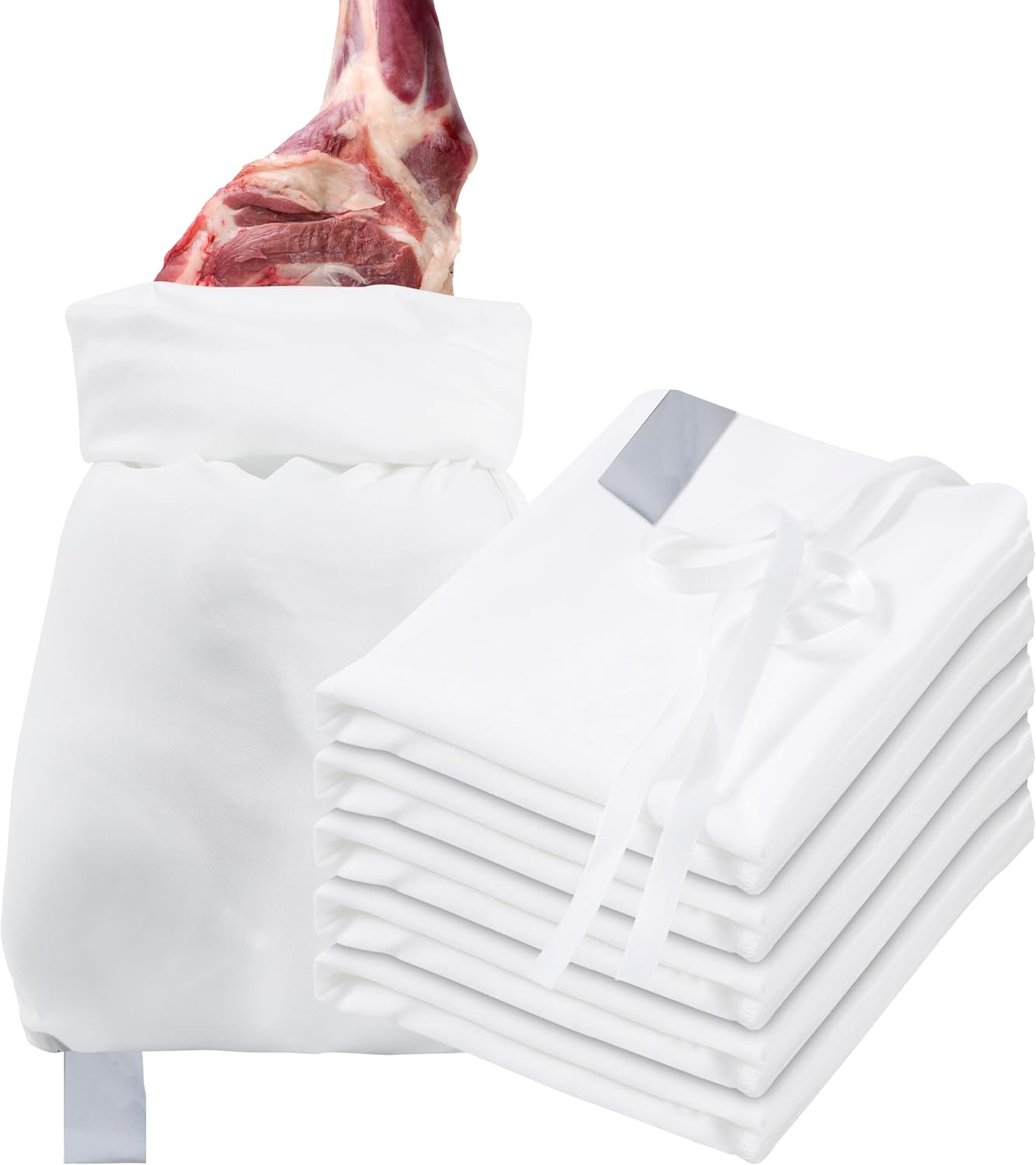 Elk Game Bags- 5-Pack Reusable Heavy-Duty Game Bag Hunting, Breathable Meat Hunting Bag, Elk Hunting Gear with Reflective Strip for Elk, Caribou, Deer, Moose, Antelope, 48″ x 4, 28″ x 1