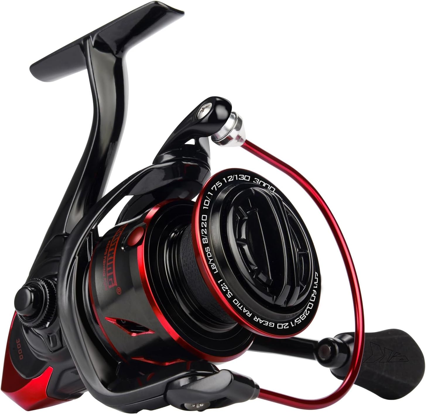KastKing Sharky Spinning Reel – 5.2:1 & 6.2:1 Gear Ratios, Carbon Fiber Drag 33–39.5LB, 10+1 Stainless Bearings, Lightweight Nylitech Body, Oversize Shaft, for Saltwater & Freshwater