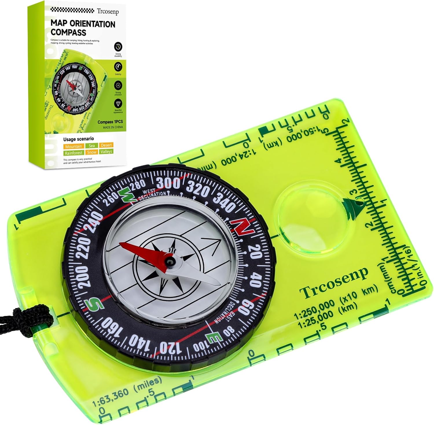 Orienteering Compass, Hiking Survival Compas, Compasses Kids for Magnetic Camping Backpacking, Compas Small Mini Stuff