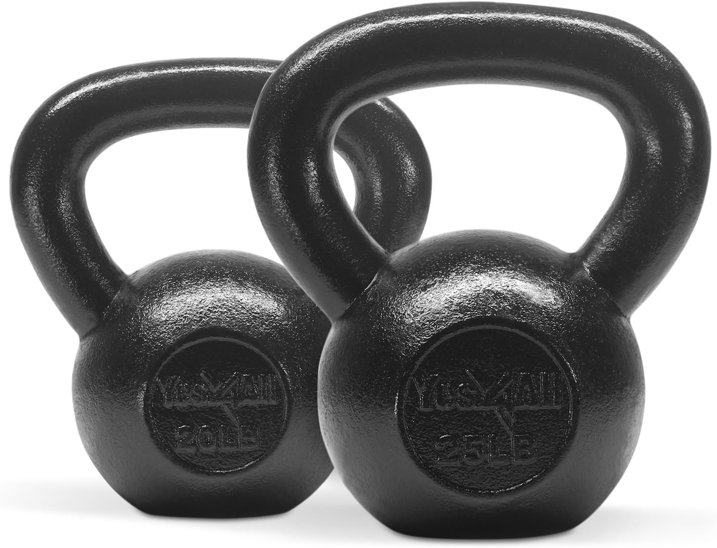Yes4All Kettlebell Sets, 5 – 10 – 15 – 20 – 25 – 30 LB Cast Iron Strength Training Kettlebells, Wide Handles & Flat Bottom, Multi-Level from Beginners to Pros for Strength Training & Home Gym