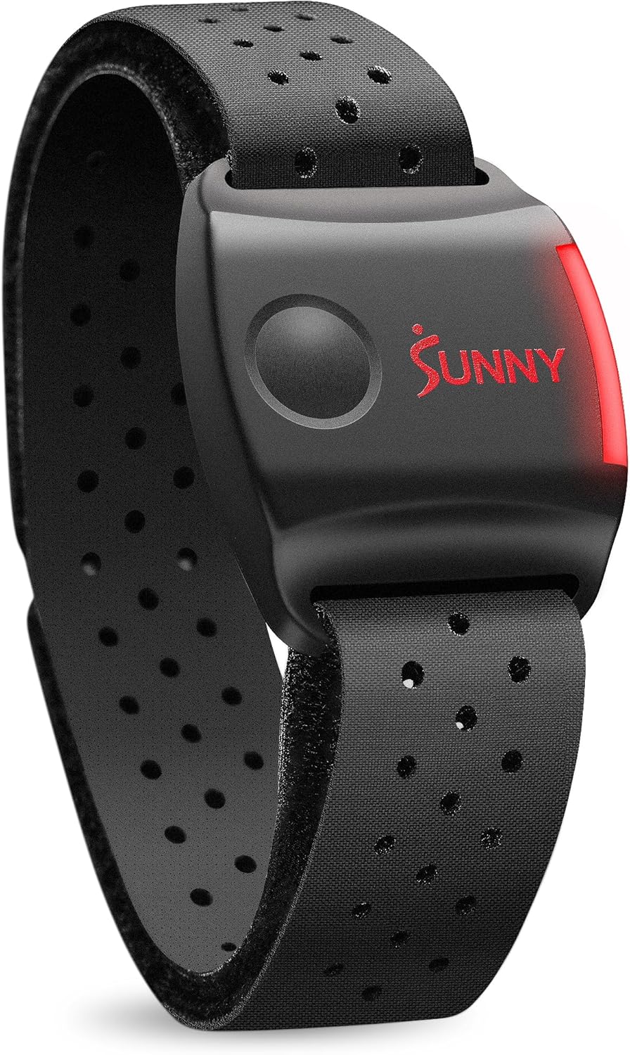 Sunny Health & Fitness Heart Rate Monitor Armband with LED Indicator, Step Counter – HR200