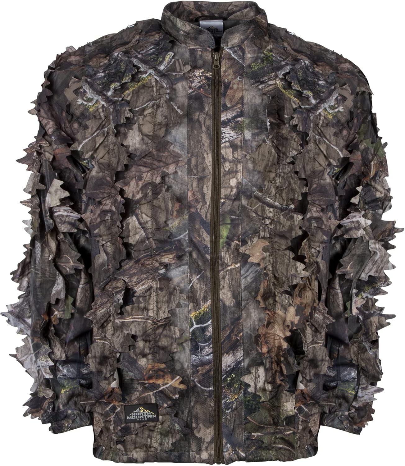 North Mountain Gear 3D Leafy Hunting Top – Mossy Oak Camo, Ultra‑Lightweight, Breathable Full‑Zip for Turkey & Deer Hunting