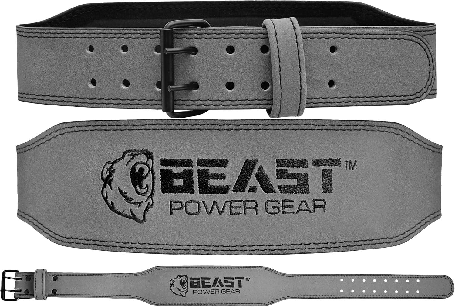 Weight Lifting Belt – 4” Genuine Leather Belts Padded Lower Back Support for Gym Bodybuilding Squat Deadlift Weightlifting Cross Strength Training Men Women Free Wrist Wrap