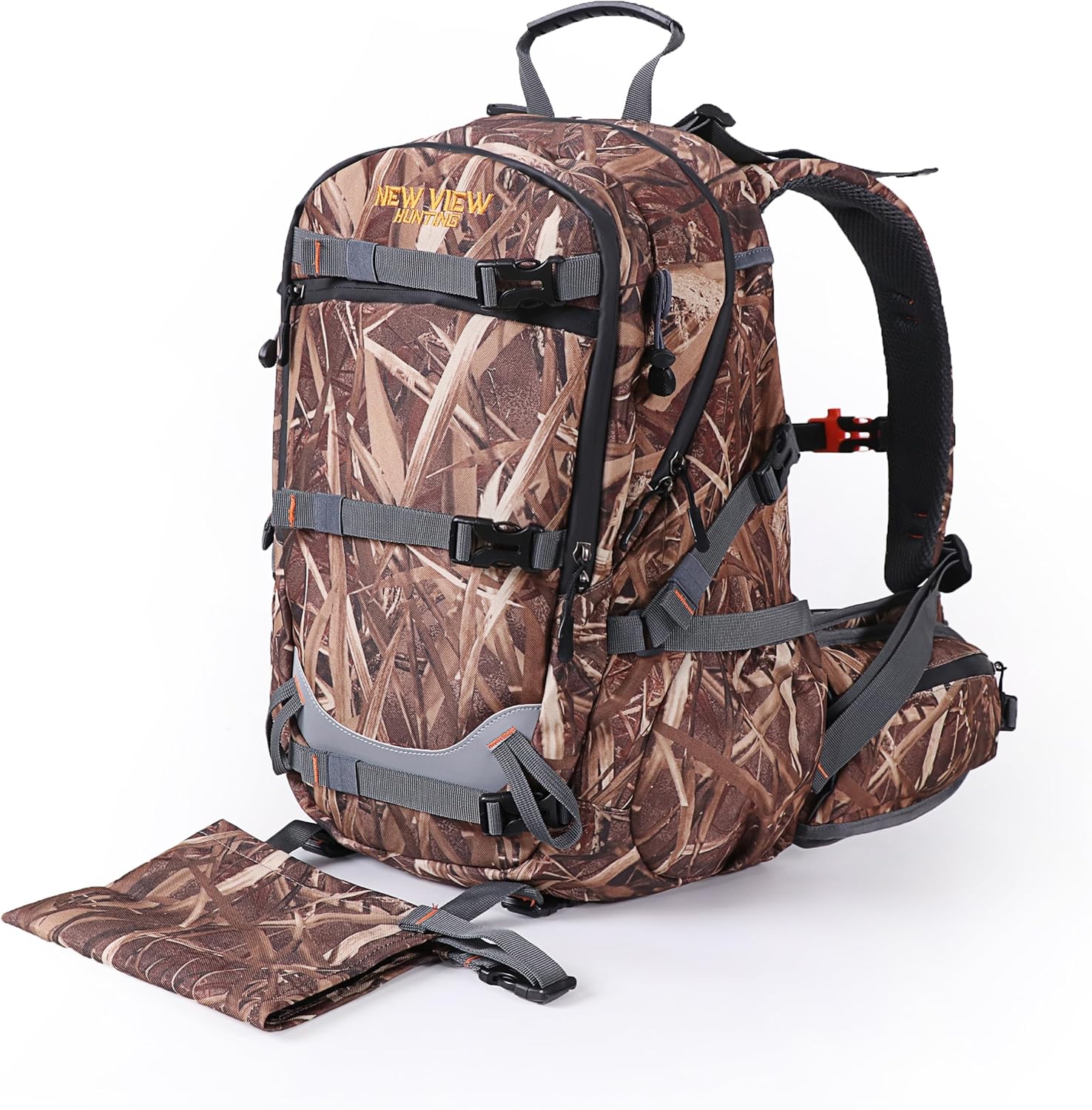 NEW VIEW Hunting Backpacks for Men 35L, Camo Backpack for Hunting with Rifle Bow Gun Holder, Waterproof Hunting Pack with Rain Rover