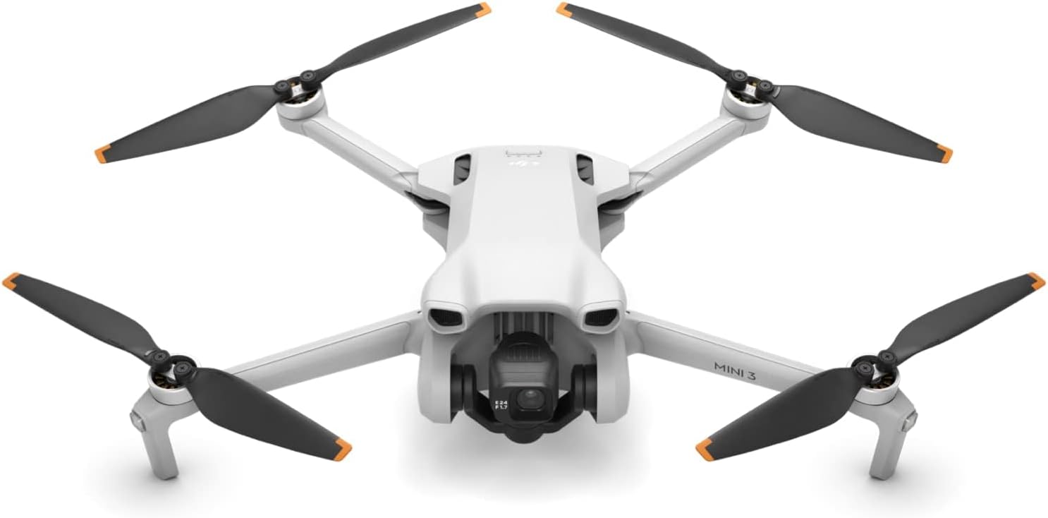 DJI Mini 3 (Drone Only), Lightweight 3x Mechanical Gimbal Mini Camera Drone with 4K HDR Video, 38-min Flight Time, True Vertical Shooting, up to 10km Video Transmission, and Intelligent Features