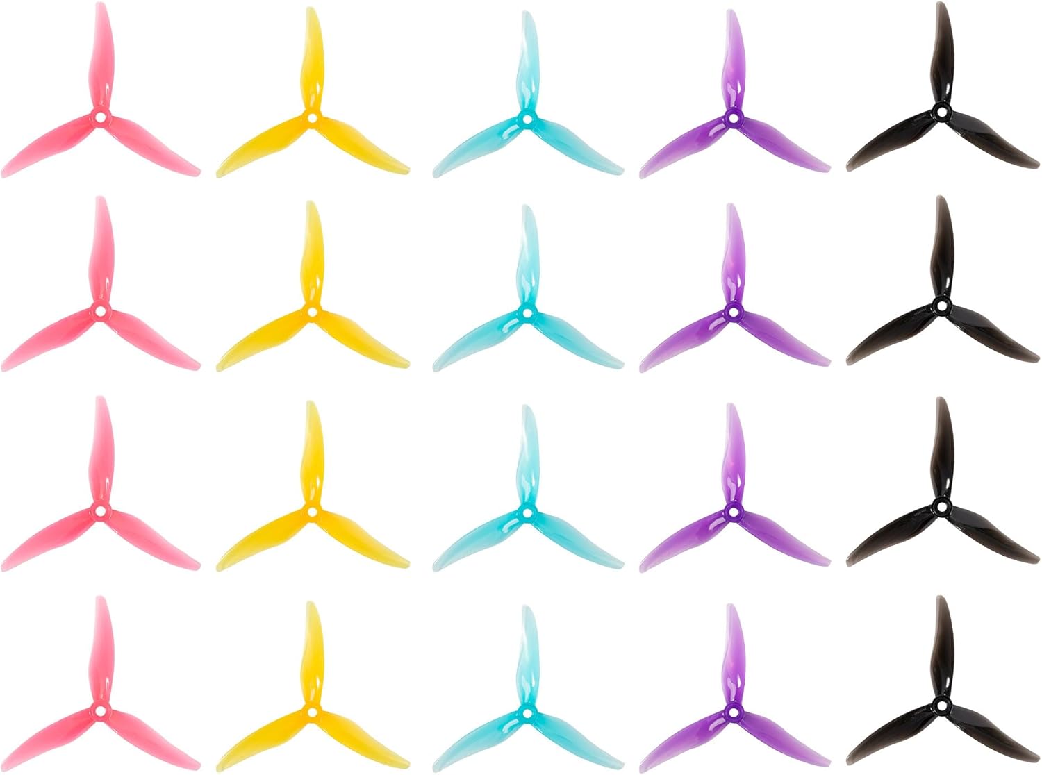 20pcs Fpv Drone Props Propeller: Gemfan Hurricane 51477 Tri-Blade 5 Inch Props for 4S 6S FPV Freestyle Racing, 10xCW 10xCCW