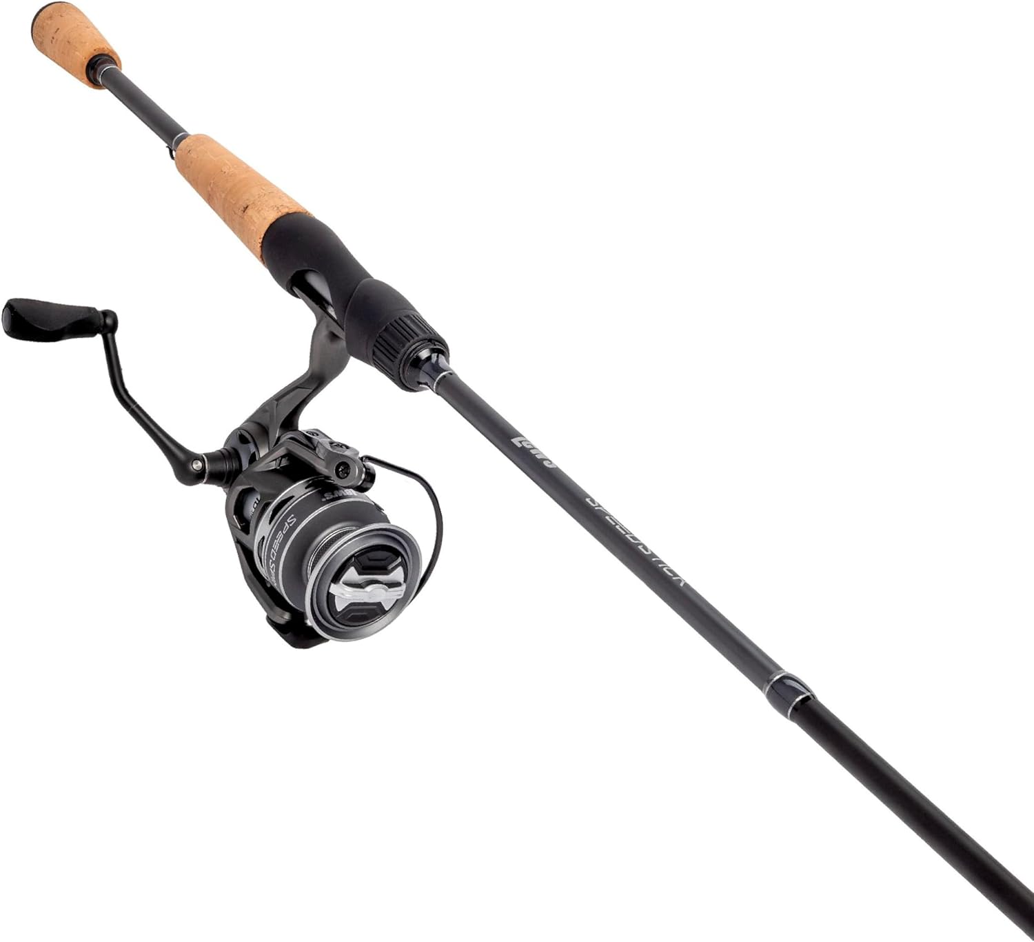Lew’s Speed Spin Spinning Reel and Fishing Rod Combo, HM30 Graphite Rod, 9+1 Bearings, Speed Gears