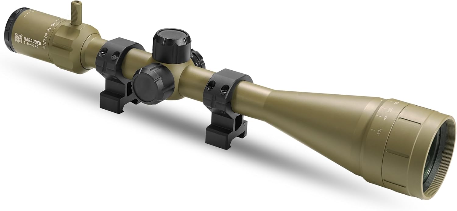 Monstrum Marauder 6-24×50 Rifle Scope with AO Adjustable Objective
