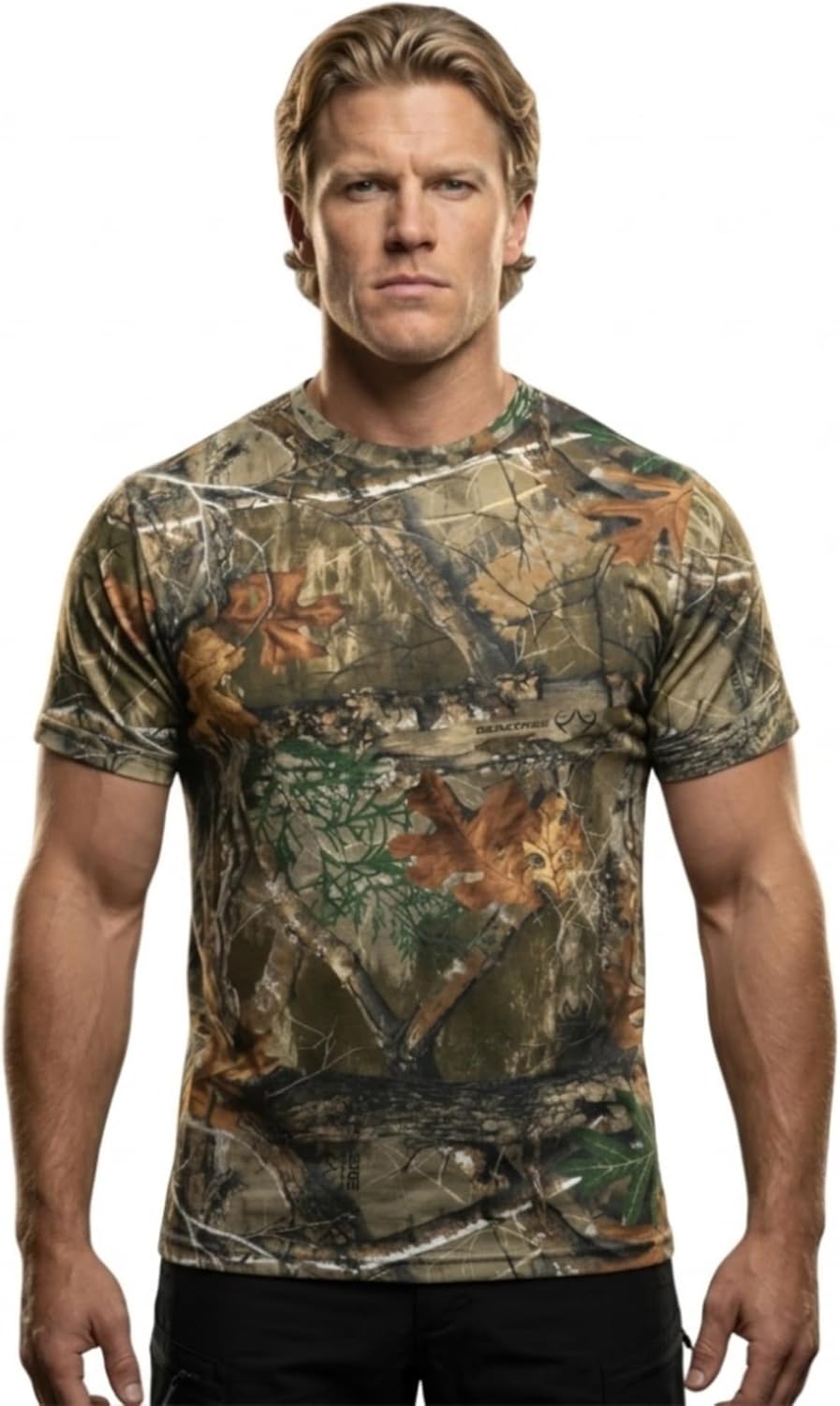 Bell Rangers Realtree & Mossy Oak Camo Short Sleeve Cotton Tees Unisex Adult Crewneck Shirts for Men Outdoor Hunting