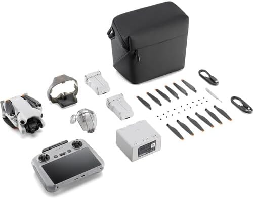 DJI Mini 4 Pro Fly More Combo Plus (DJI RC2), Lightweight and Foldable Drone with 4K/60fps Video, 48MP Photos, 34min Flight Time