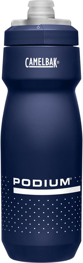 CamelBak Podium Bike Squeeze Water Bottle, High Flow Easy Squeeze Design for Cycling Performance, 24oz, Navy Blue