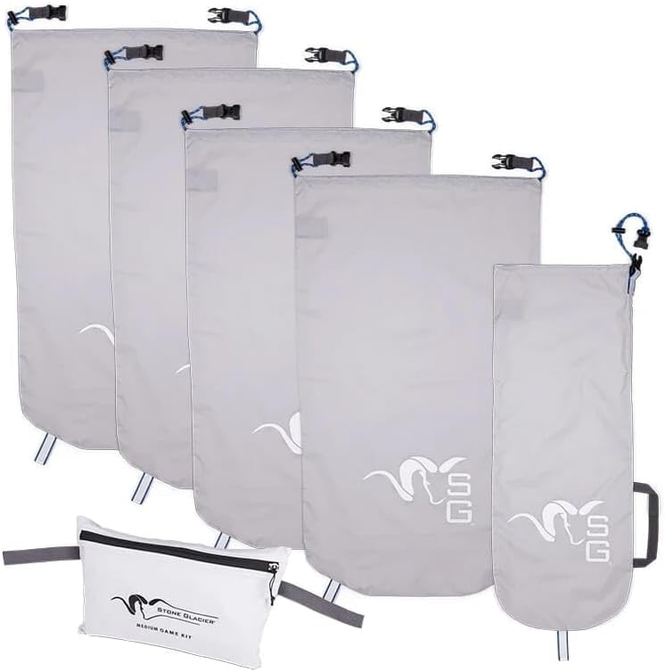 Stone Glacier Game Bag Kit, Drawstring Closure, Stone Grey, Medium