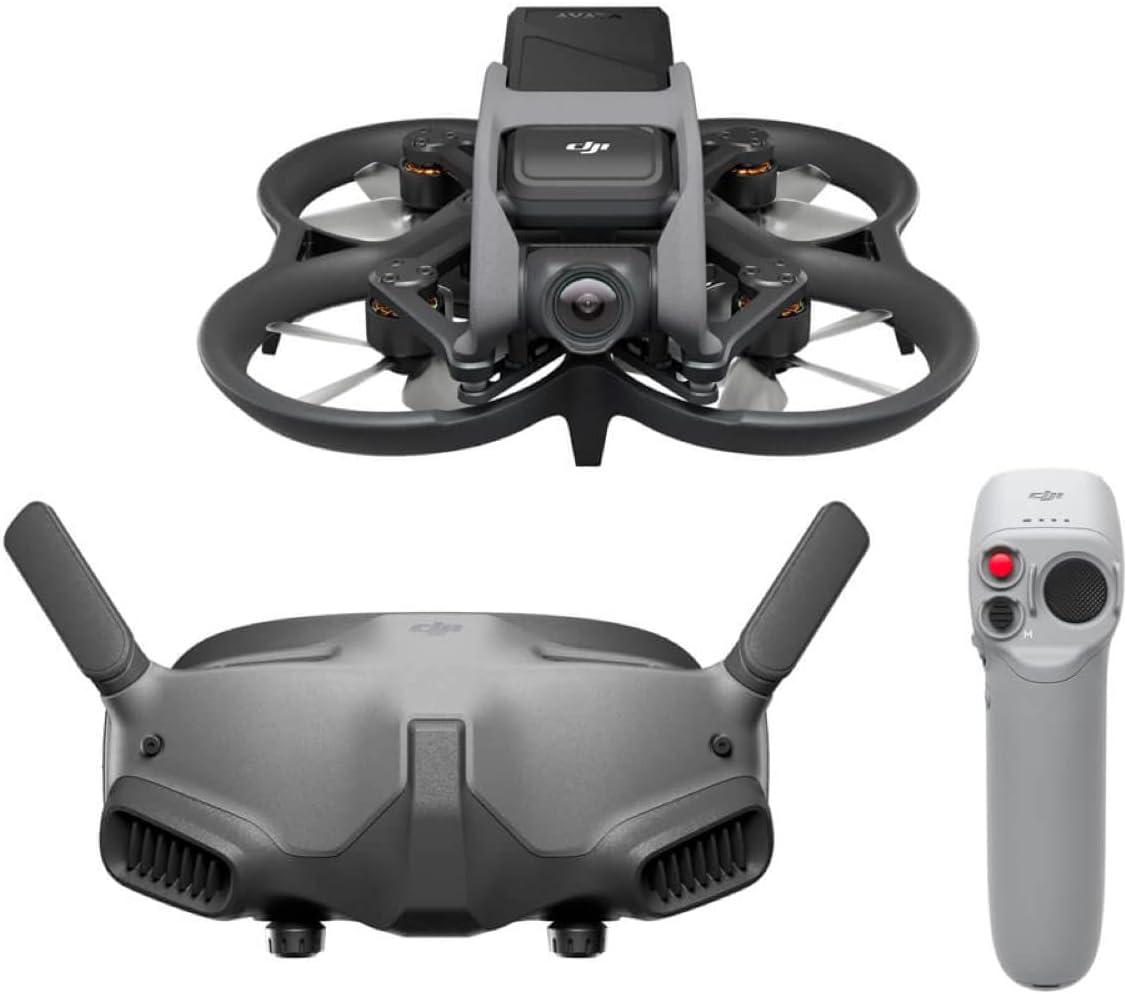 DJI Avata Pro-View Combo (DJI Goggles 2) – First-Person View Drone UAV Quadcopter with 4K Stabilized Video, Super-Wide 155° FOV, Built-in Propeller Guard, HD Low-Latency Transmission