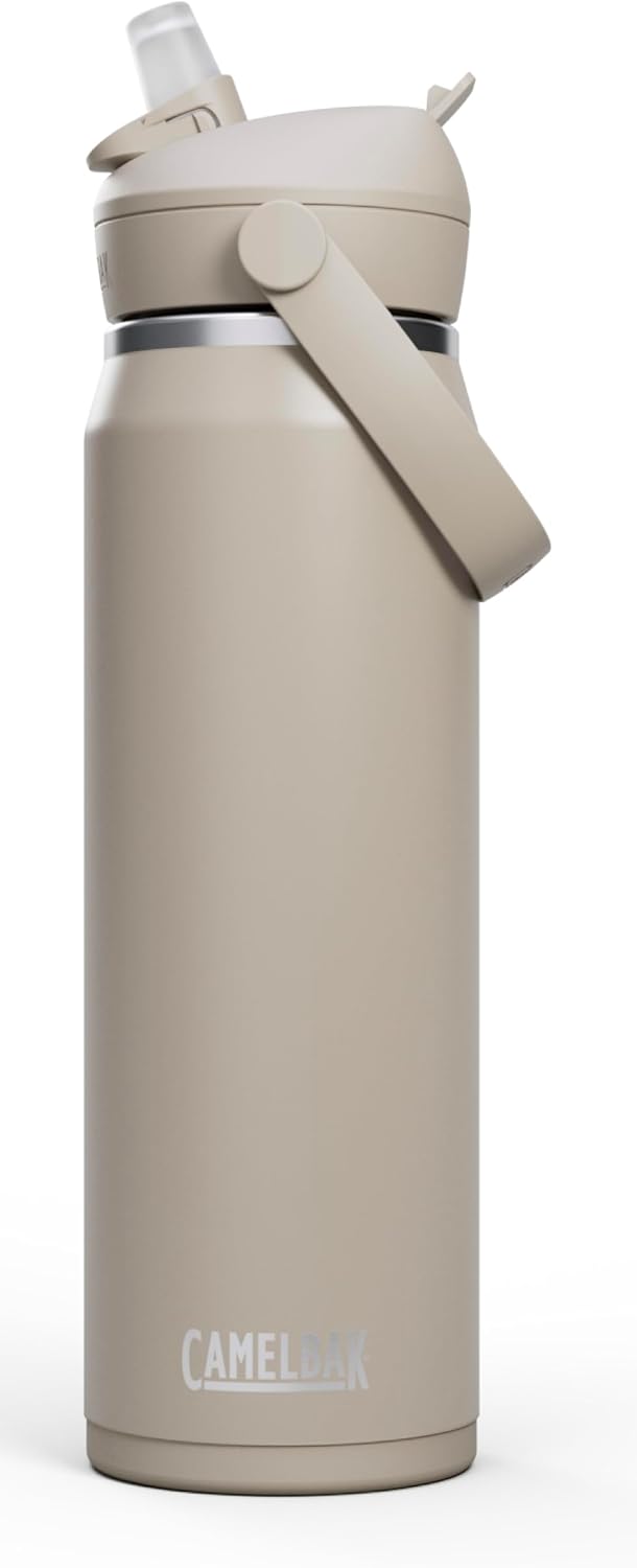 CamelBak Thrive Flip Straw Water Bottle 25oz, Stone