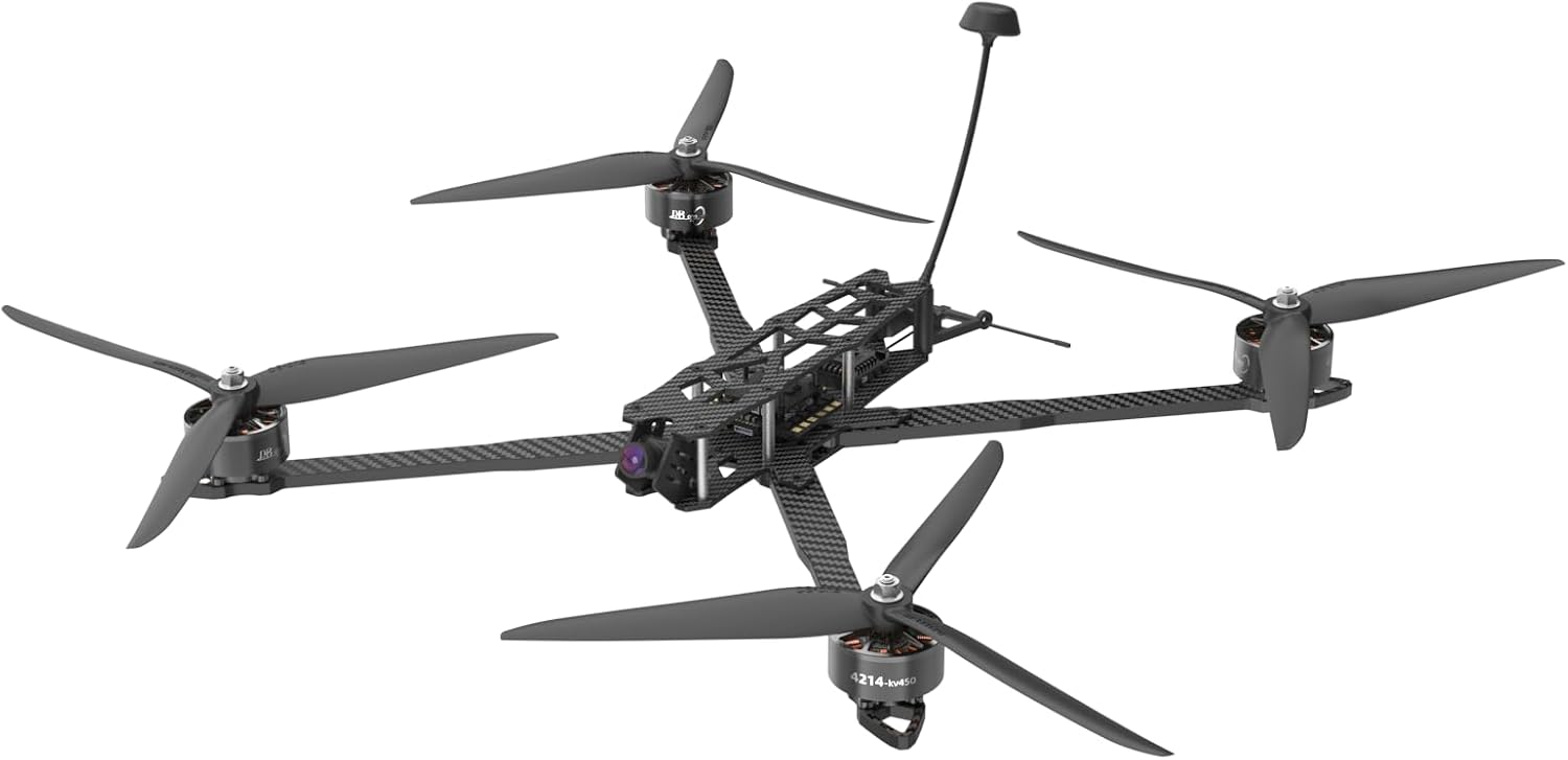 13 Inch FPV Drone with 6kg Payload, 150km/h Max Speed, 20km Long Range, 8S 16000mAh Battery, Heavy Lift Long Endurance Quadcopter for Professional FPV Flying