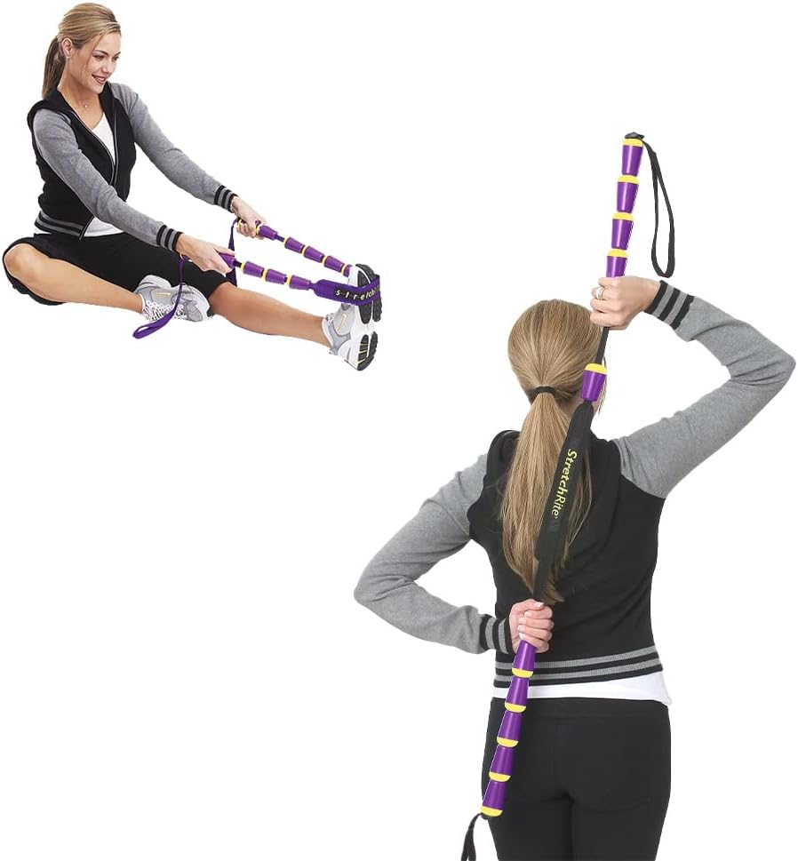 ProStretch StretchRite, Stretching Strap for Sore Muscles, Purple/Yellow