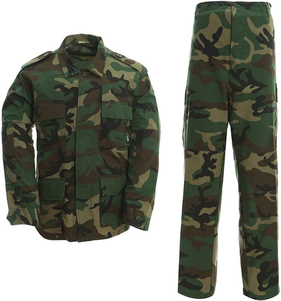 LANBAOSI Men’s Tactical Hunting Uniform Combat Suit Shirt Jacket Coat and Pants Set