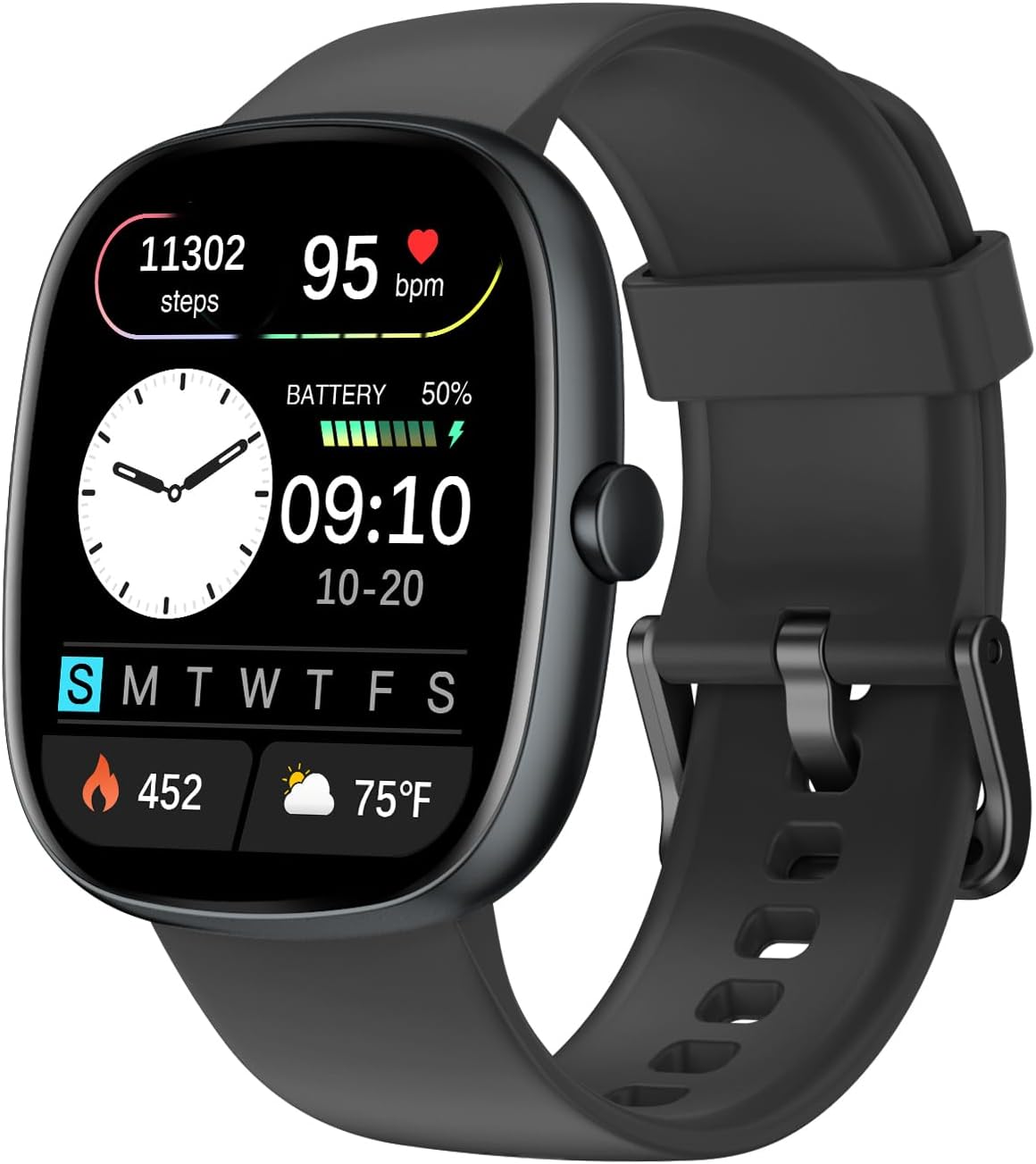 Fitness Trackers for Men Women with Bluetooth Call 24/7 Heart Rate & Blood Oxygen Monitor Sleep Tracker, Steps/Calories Counter Stopwatch/Timer/Alarm Clock, Pedometer for Walking Waterproof