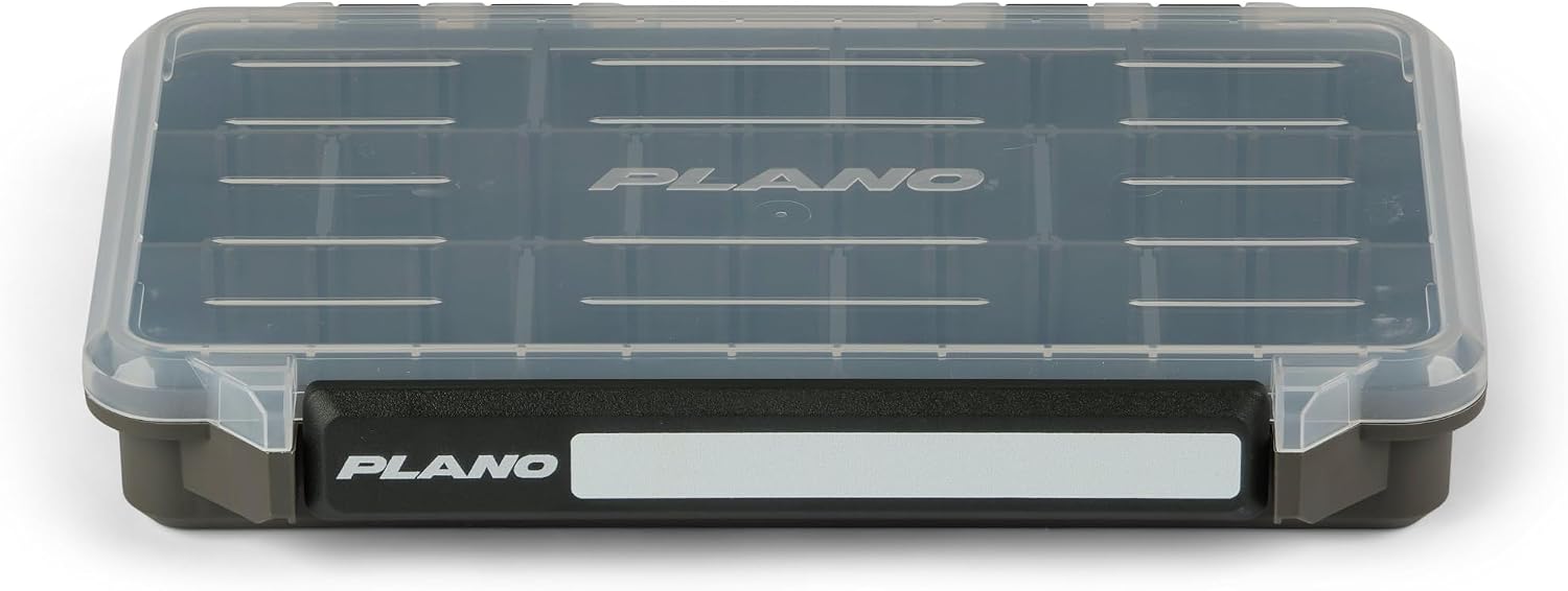 Plano StowAway 3600 Stow Tackle Box with Corrosion-Preventive Rustricor, Single Latch Design, Transparent DuraView Lid, Stackable Storage for Fishing Bait, Lures and Gear