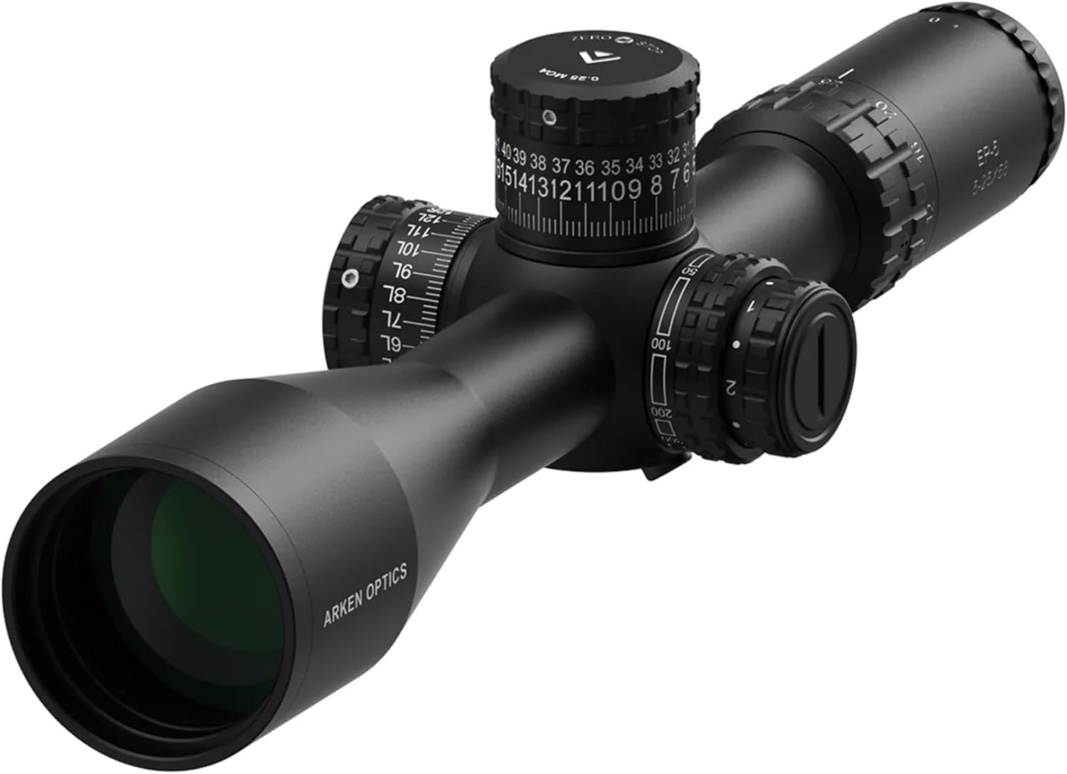 Arken Optics EP5 5-25×56 Rifle Scope, FFP First Focal Plane, VPR Illuminated Reticle, AZS Zero Stop, 34mm Tube for Long Range