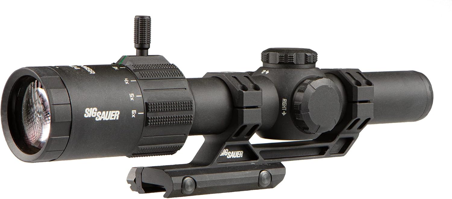 Sig Sauer Tango MSR 1-6x24mm Illuminated MSR-BDC6 SFP Black Riflescope w/Alpha-MSR Cantilevered Black Mount SOT61000