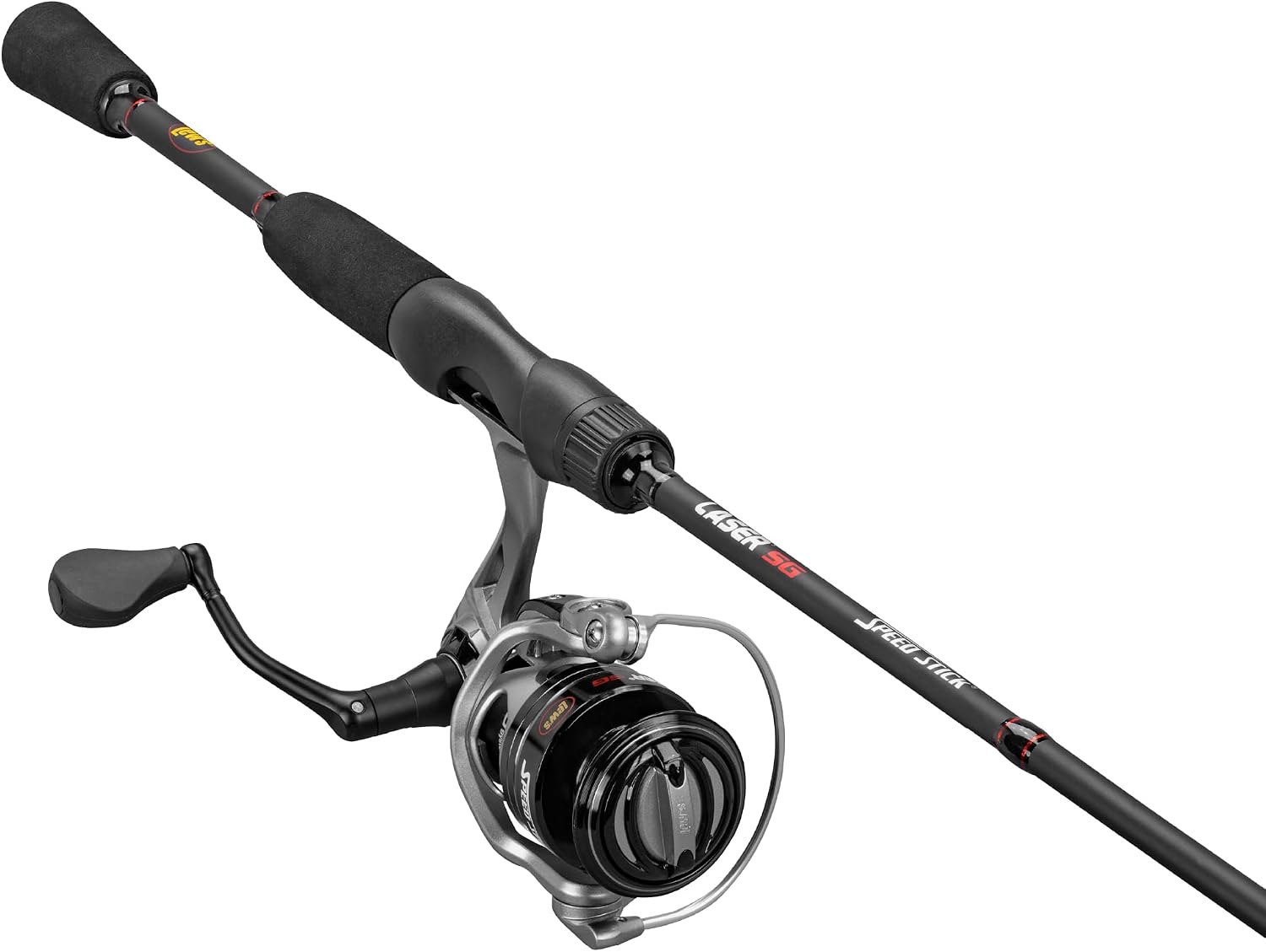 Lew’s Laser SG Spinning Reel and Fishing Rod Combo, 6-ft, Size 200 Reel