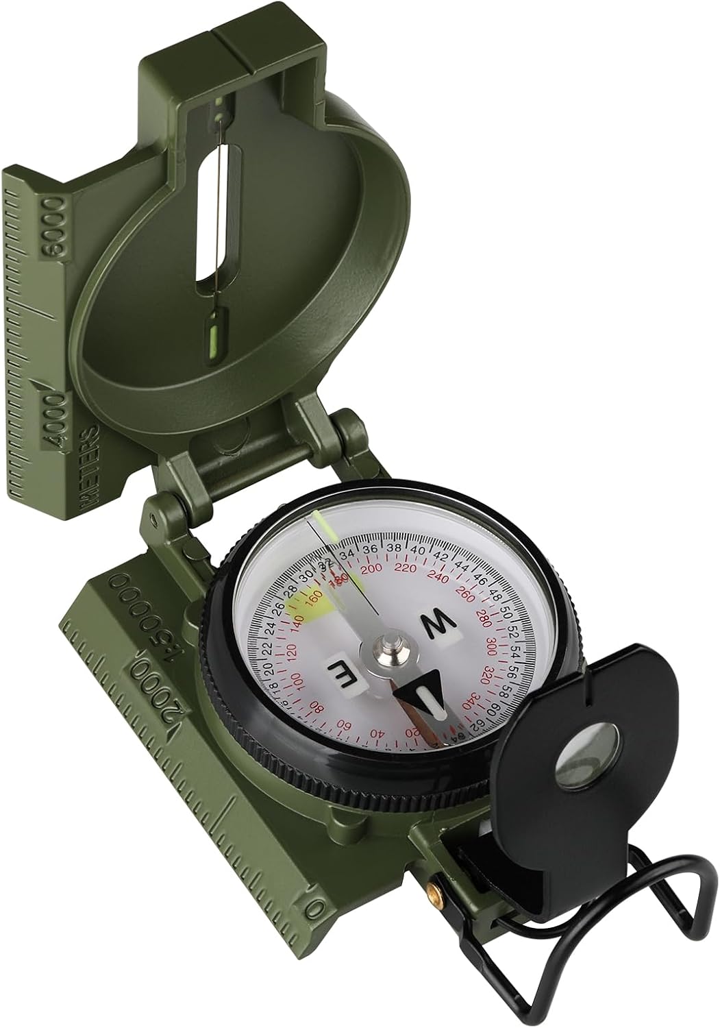 Lensatic Compass, Sighting Navigation Compass for Hiking, Camping