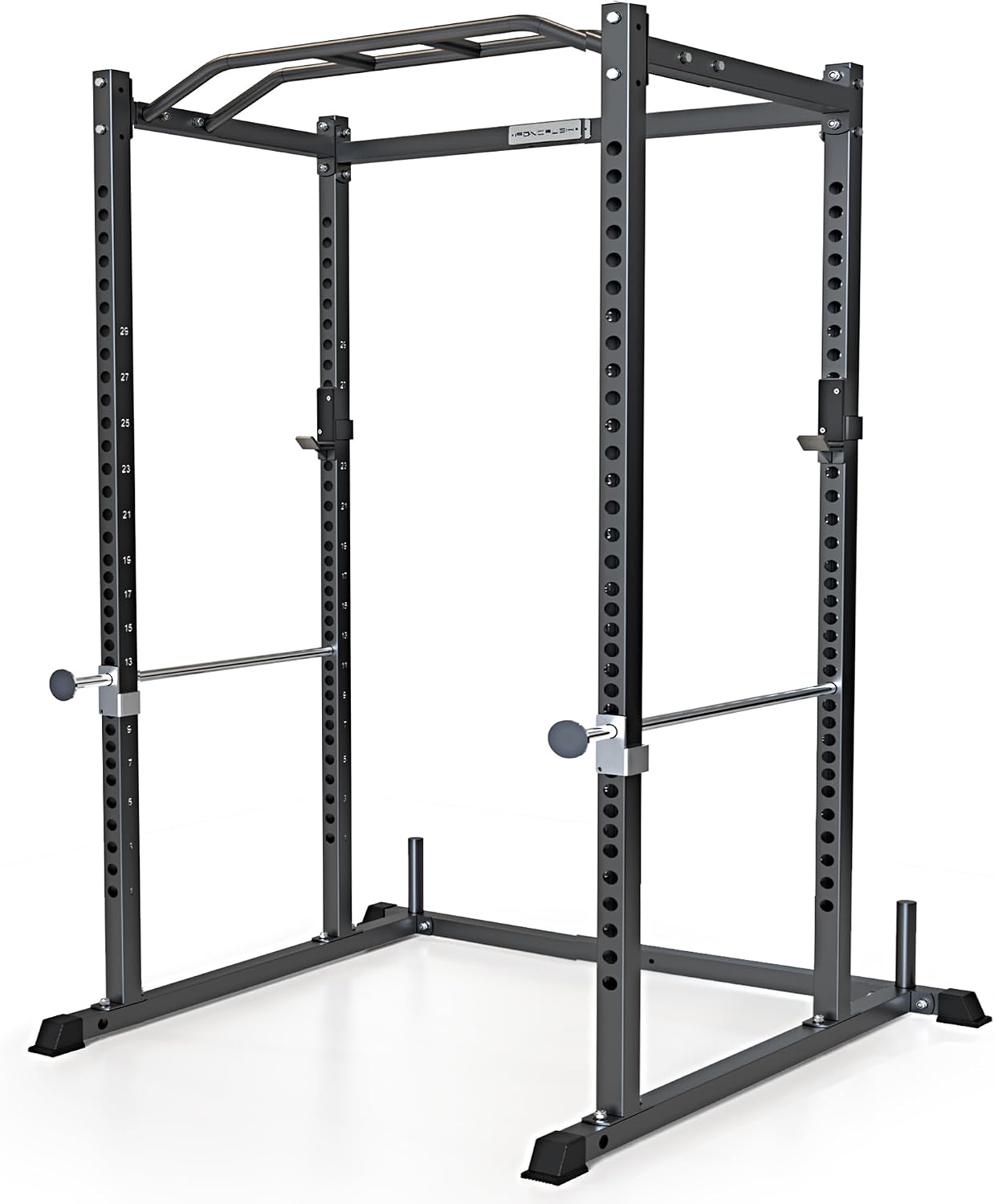 Iron Crush i200 Power Rack – Multi-Function Squat Rack with Solid Safety Bars and J-Hooks – Optional LAT Pulldown, Landmine Attachments – Home Gym Power Cage Bench Rack (Power Rack Only)