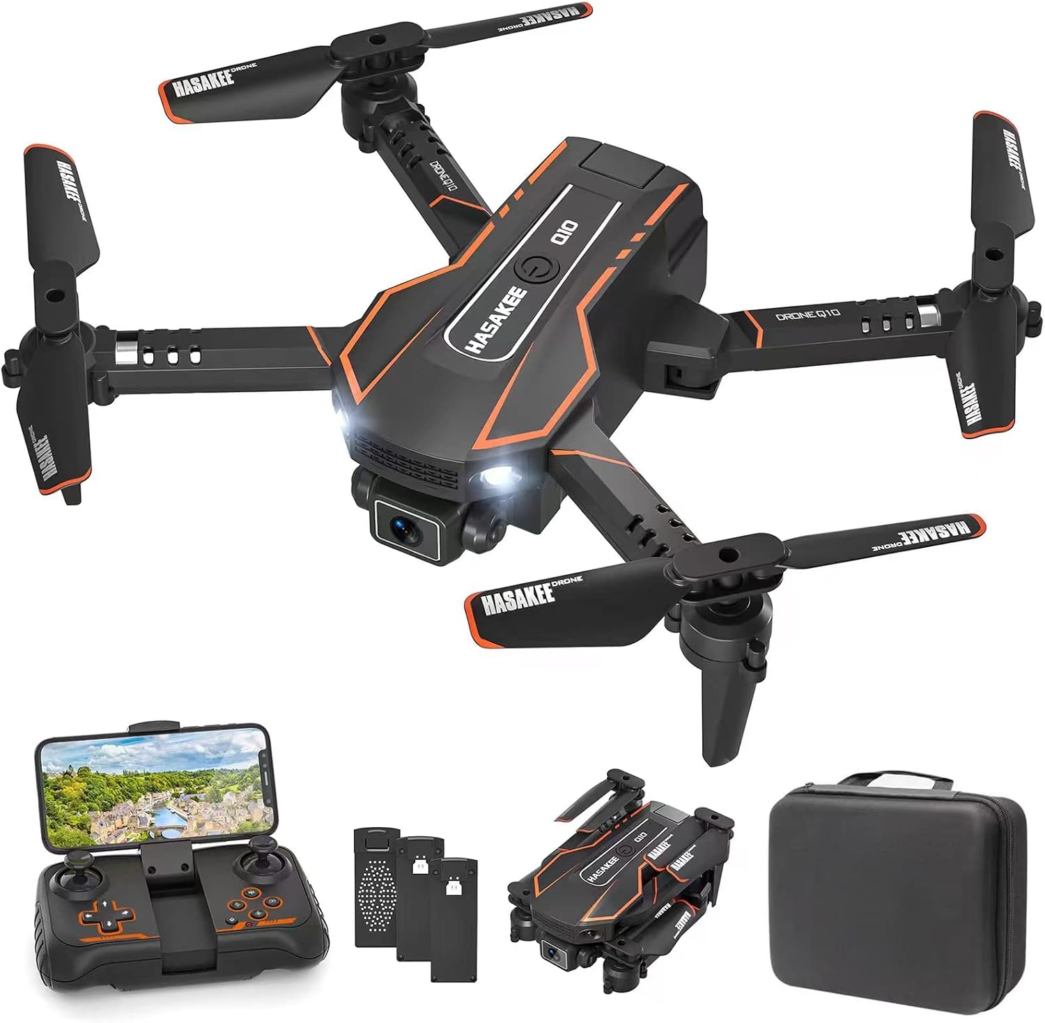 AVIALOGIC Mini Drone with Camera for Kids, Remote Control Helicopter Toys Gifts for Boys Girls, FPV RC Quadcopter with 1080P Live Video Camera, Gravity Control, 3 Batteries, Carrying Bag
