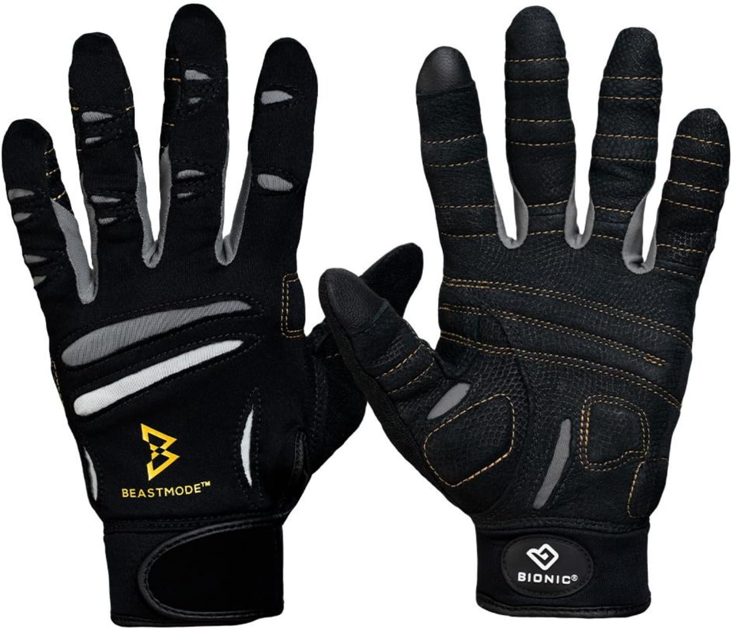 Bionic Men’s Beastmode Full Finger Gym Workout Gloves