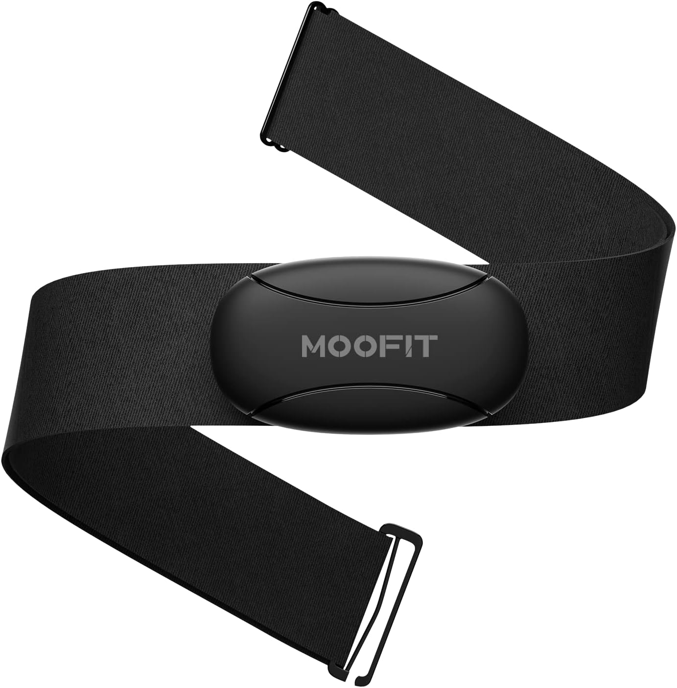 moofit HR8 Heart Rate Monitor Chest Strap, Low Energy Real-Time Heart Rate Data Bluetooth 5.0/ANT+, Longer Communication Range, IP67 Waterproof, Compatible with iOS/Android Apps, Gym Equipment, Black