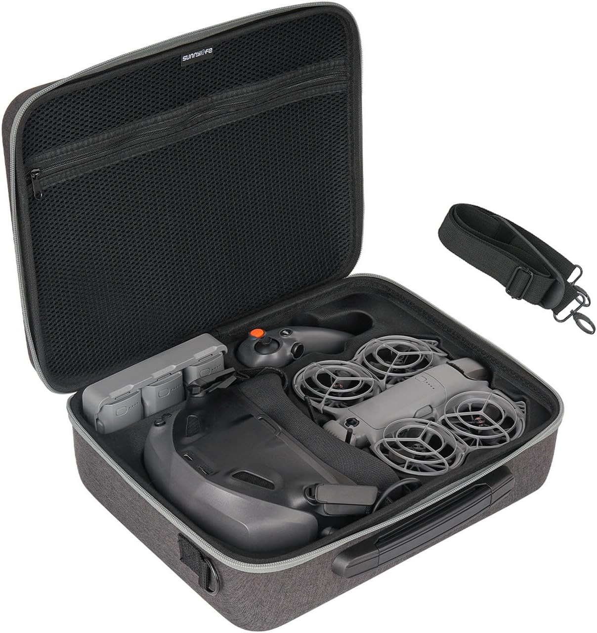 Neo 2 Carrying Case, Portable Storage Shoulder Bag for DJI Neo 2 Drone Accessories, Fits for DJI Goggles N3, RC Motion 3 Controller, 6 batteries, Battery Charger Hub