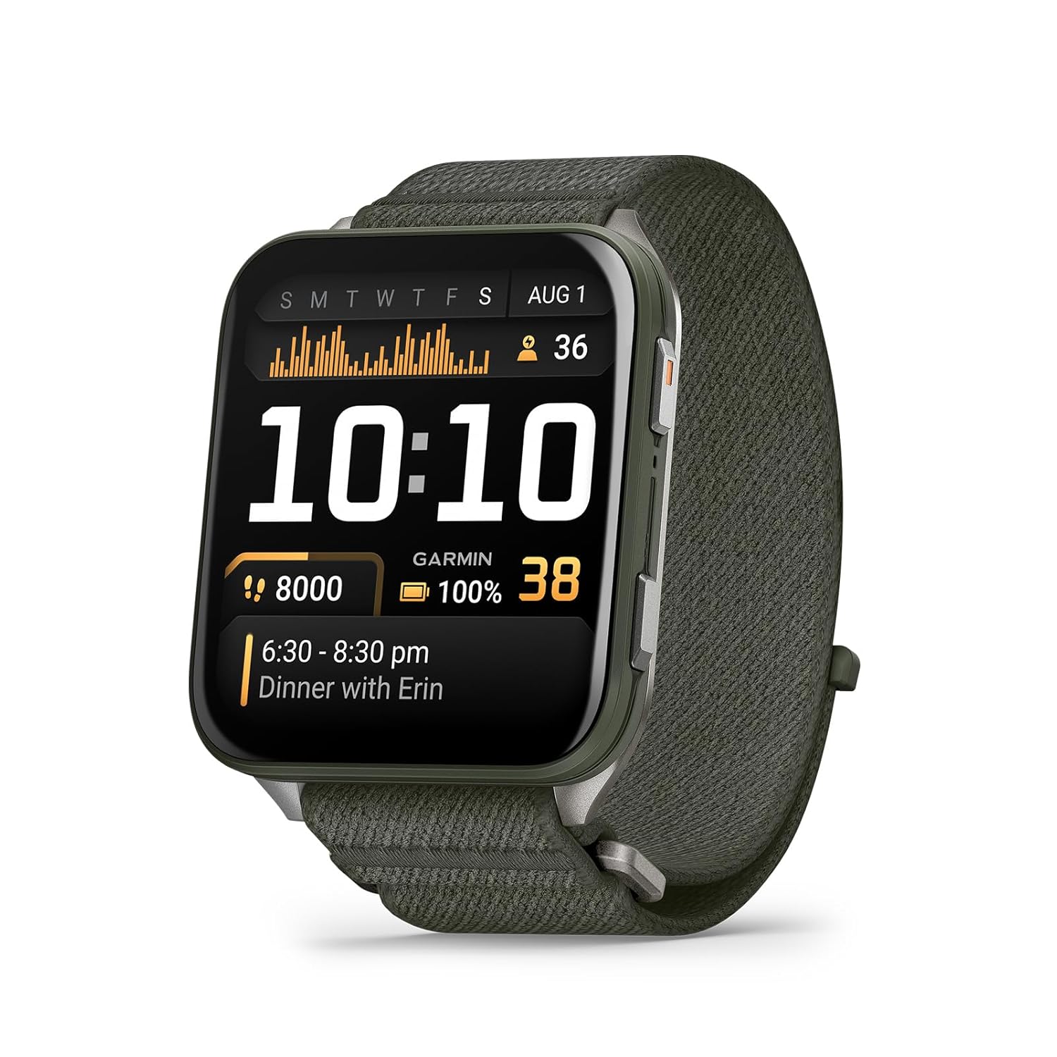 Garmin Venu® X1, Thin & Lightweight Smartwatch, 51mm, Moss