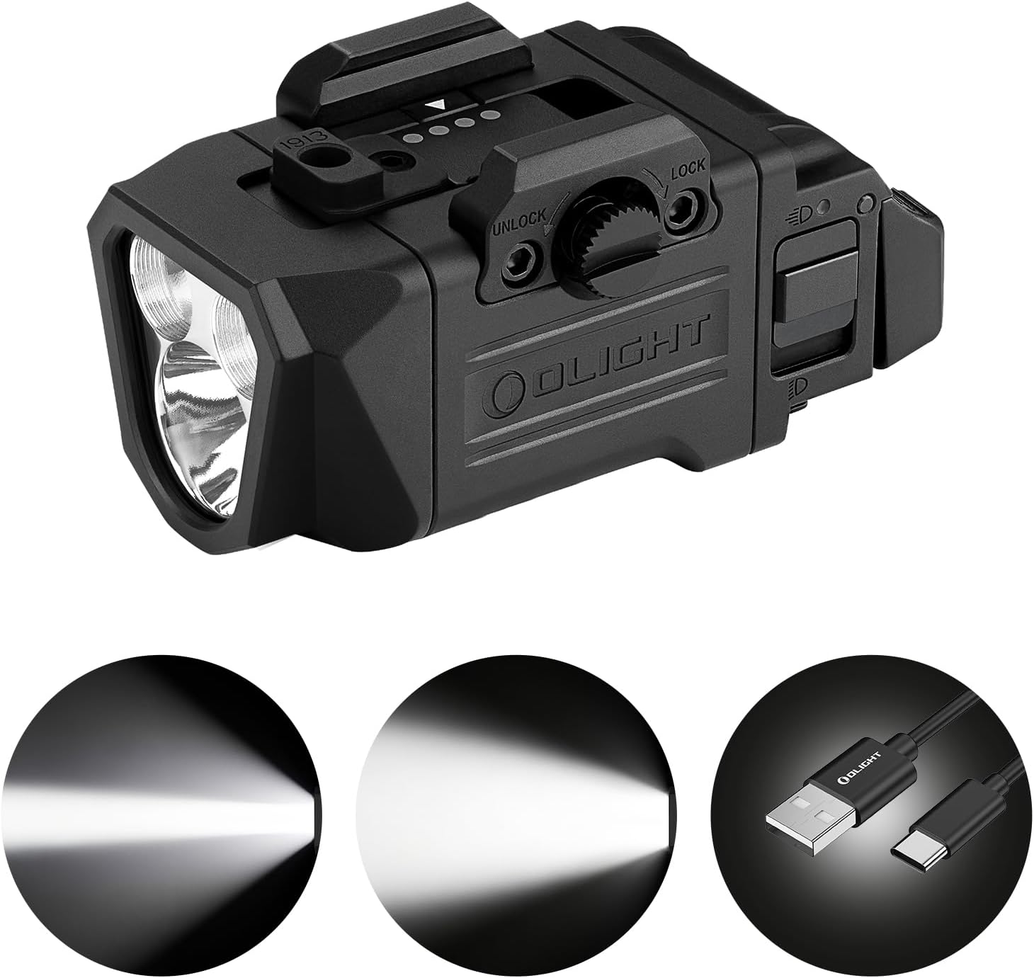 OLIGHT PL X Compact Tactical Flashlight USB-C, Spotlight/Floodlight
