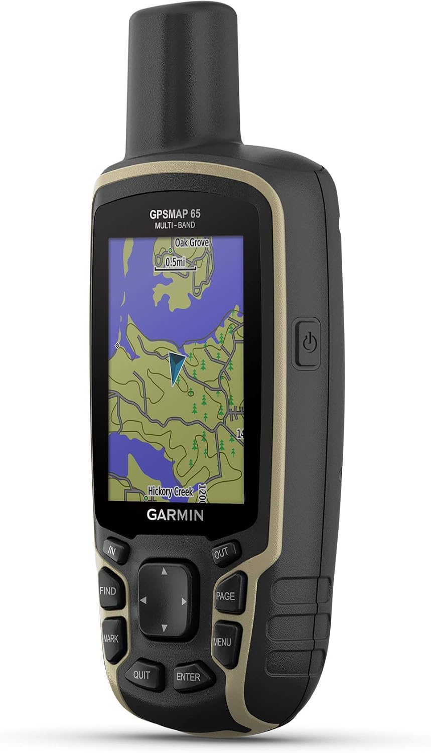 Garmin GPSMAP 65, Button-Operated Handheld with Expanded Satellite Support and Multi-Band Technology, 2.6″ Color Display, 010-02451-00 (Renewed)