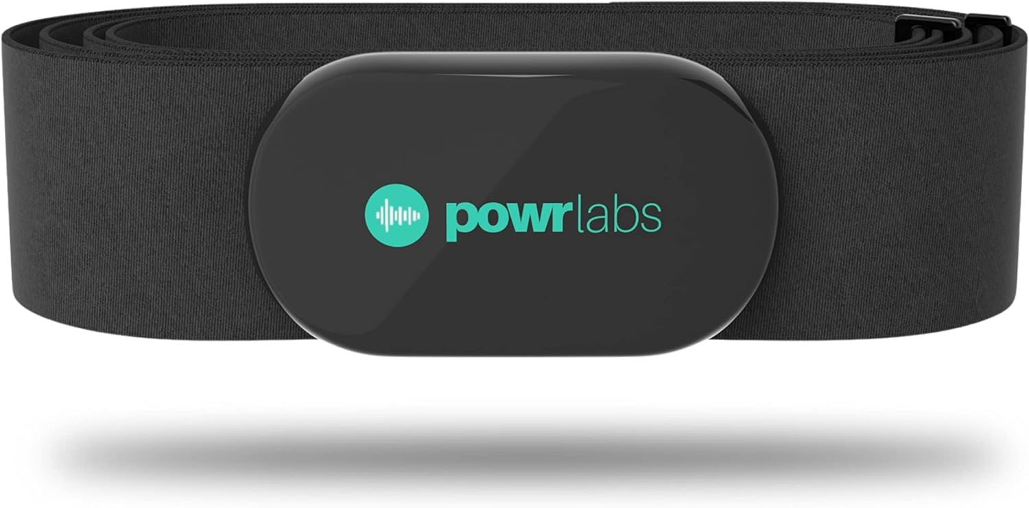 POWR LABS Bluetooth ANT+ Heart Rate Monitor Chest Strap for Garmin, Peloton