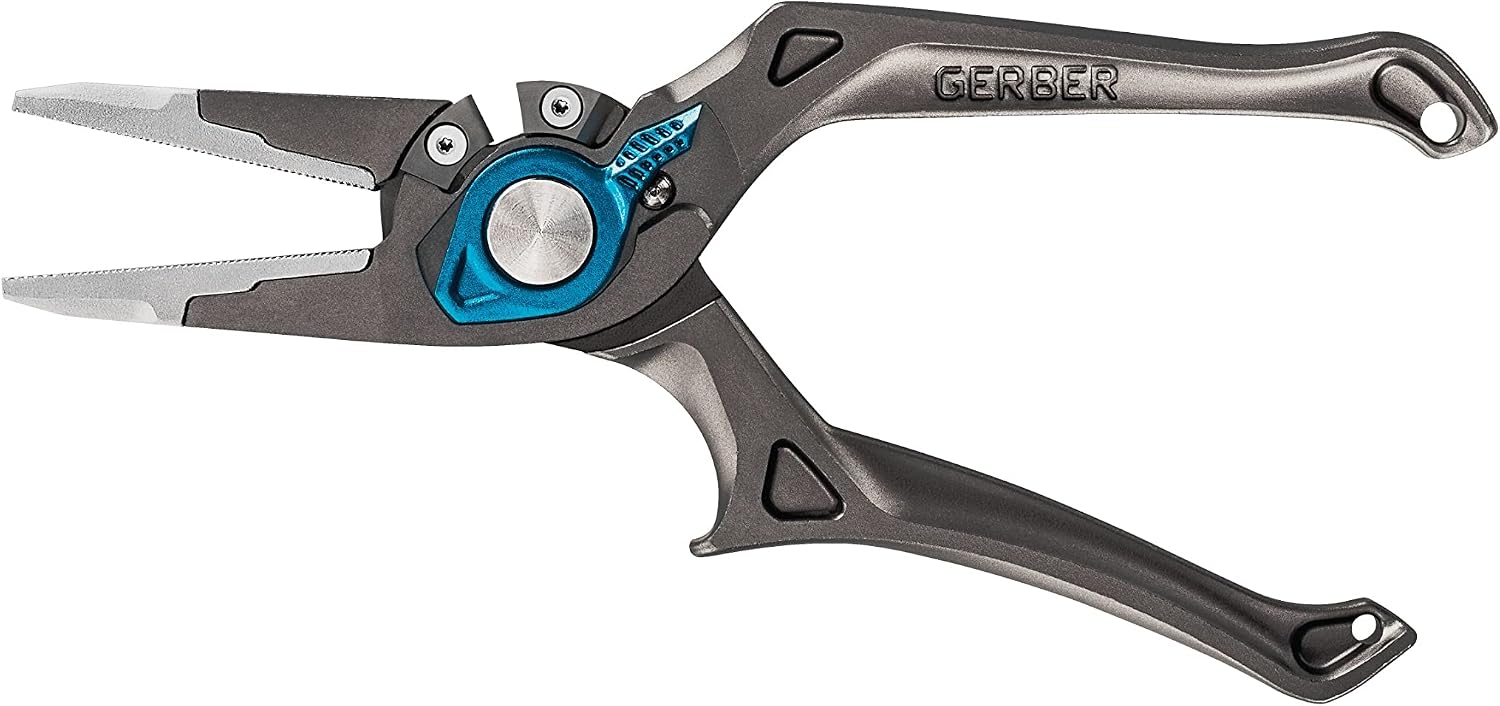 Gerber Gear Magniplier-Salt – Durable,Fishing Pliers with Sheath – Spring-Loaded Pliers for Freshwater & Saltwater Fishing – Premium Fishing Accessory – 7.5″